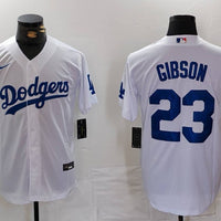 Men's Los Angeles Dodgers Kirk Gibson #23 White Home Replica Player Jersey1