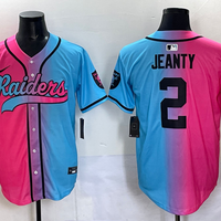 Men's Las Vegas Raiders Ashton Jeanty #2 Pink/Blue Game Jersey