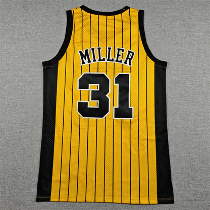 Men's Indiana Pacers Reggie Miller #31 Yellow Swingman Jersey