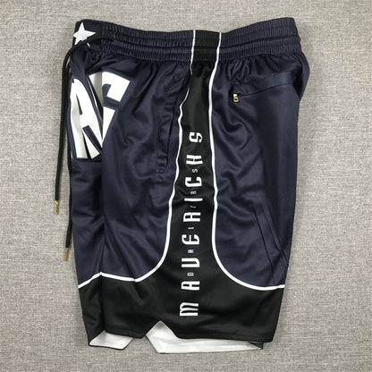 Men's Dallas Mavericks Navy Statement Edition Pocket Shorts1