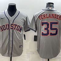 Men's Houston Astros Justin Verlander #35 Gray Replica Player Jersey1