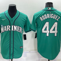 Men's Seattle Mariners Julio Rodriguez #44 Green Replica Baseball Jersey1