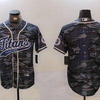 Men's Tennessee Titans Will Levis #8 Grey Camouflage Player Jersey1