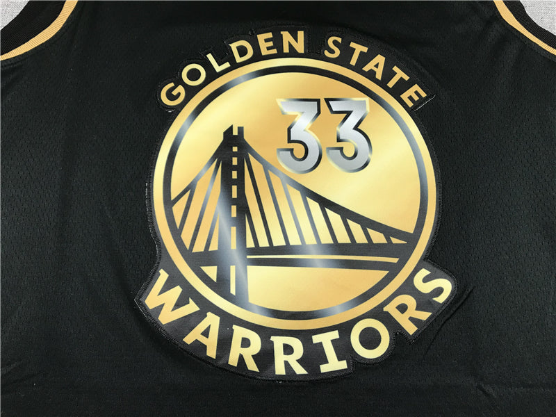 Men's Golden State Warriors James Wiseman #33 Black Classic Player Jersey1