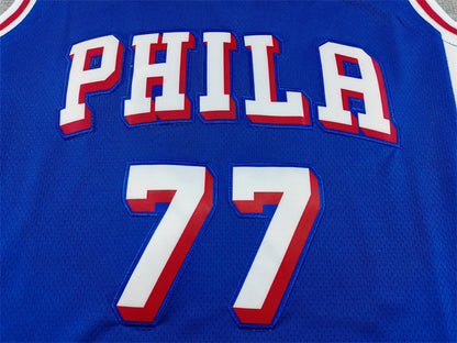 Men's Philadelphia 76ers V. J. Edgecombe #77 Royal Swingman Jersey - Icon Edition