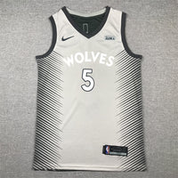 Men's Minnesota Timberwolves Anthony Edwards #5 Gray Swingman Player Jersey1