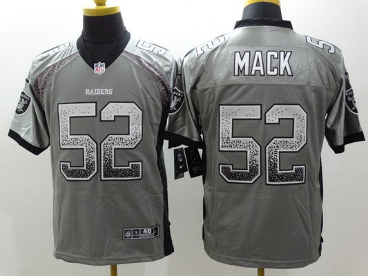 Men's Las Vegas Raiders Khalil Mack #52 Gray Game Player Jersey1
