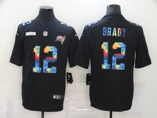 Men's Tampa Bay Buccaneers Tom Brady #12 Black Game Player Jersey1