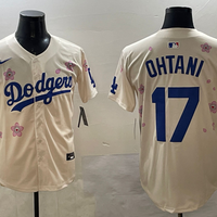 Men's Los Angeles Dodgers Shohei Ohtani #17 Cream Alternate Replica Player Jersey1