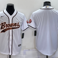 Men's Cleveland Browns White Blank Jersey1