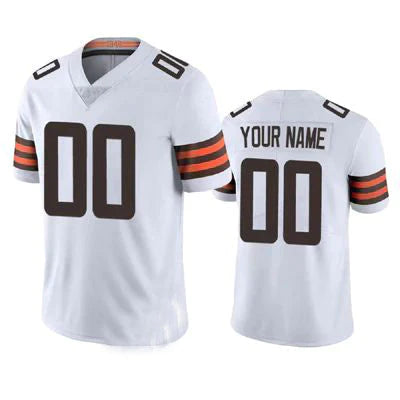 Custom1 Cleveland Browns White Stitched American Football Jerseys