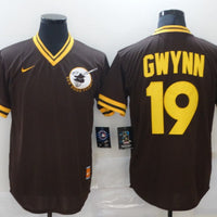 Men's San Diego Padres Tony Gwynn #19 Brown Player Jersey1