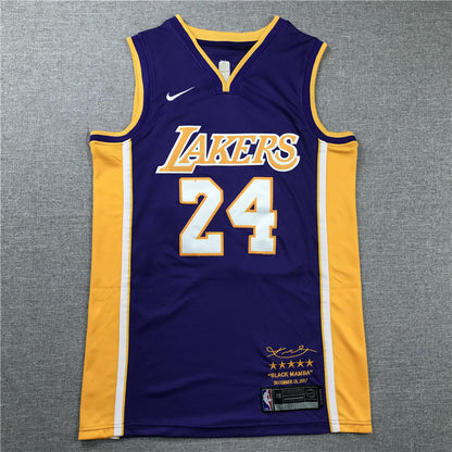 Men's Los Angeles Lakers Kobe Bryant #24 Purple Swingman Player Jersey1