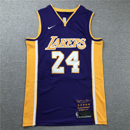 Men's Los Angeles Lakers Kobe Bryant #24 Purple Swingman Player Jersey1