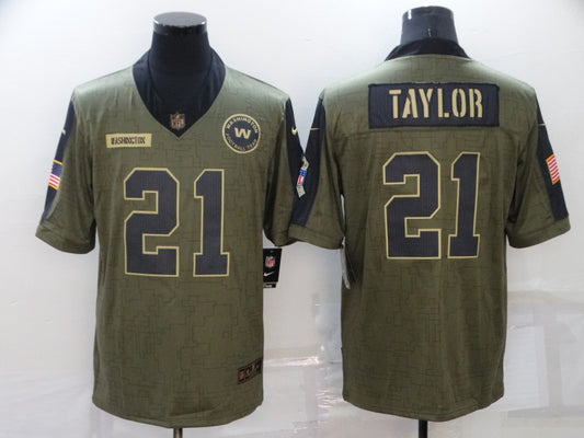 Men's Washington Commanders Sean Taylor #21 Brown Player Game Jersey1