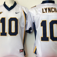 Men's California Golden Bears Marshawn Lynch #10 White Player Game Jersey