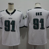 Men's Philadelphia Eagles Fletcher Cox #91 White Game Jersey1