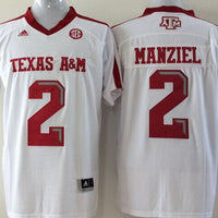 Men's Texas A&M Aggies Johnny Manziel #2 White Player Game Jersey