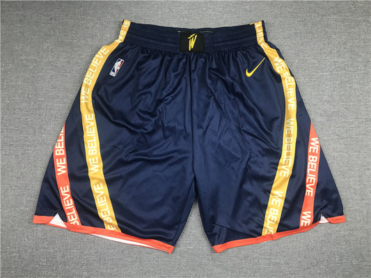 Men's Golden State Warriors Navy City Edition Basketball Shorts1