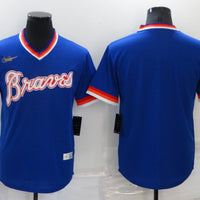 Men's Atlanta Braves Royal Cooperstown Collection Blank Jersey1