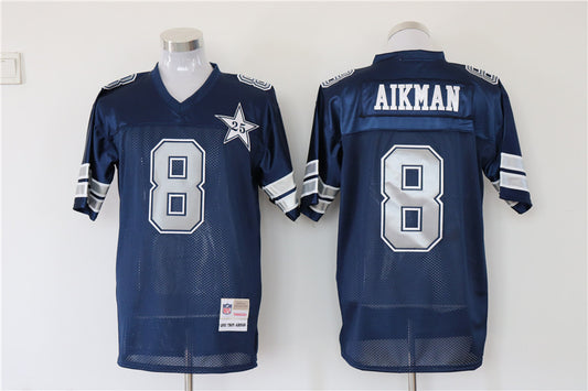 Men's Dallas Cowboys Troy Aikman Mitchell & Ness Navy Legacy Replica Jersey1