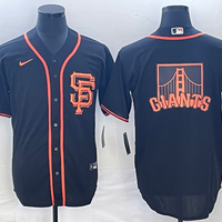 Men's San Francisco Giants Black Alternate Replica Player Jersey1