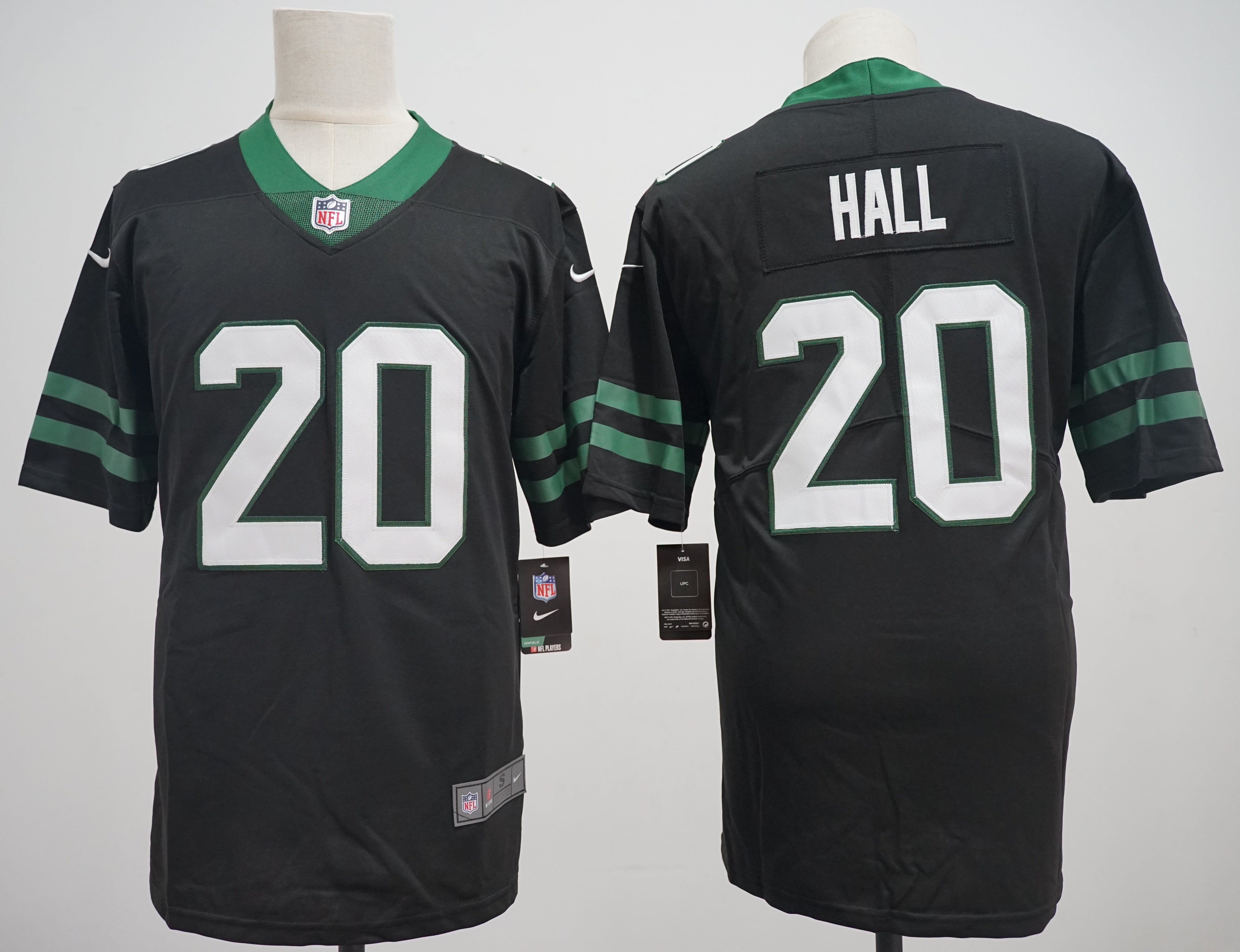 Men's New York Jets Breece Hall #20 Legacy Black Game Jersey
