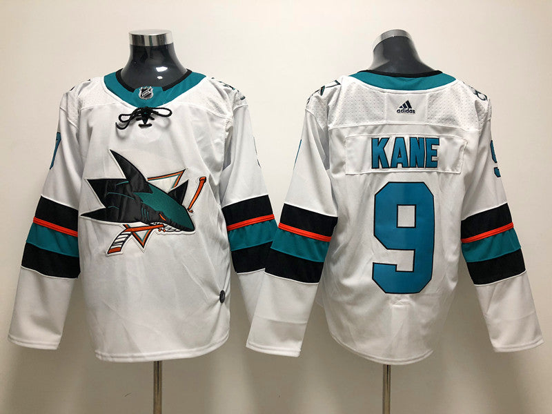 Men's San Jose Sharks Evander Kane #9 White Breakaway Player Jersey1