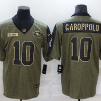 Men's San Francisco 49ers Jimmy Garoppolo #10 Brown Player Game Jersey1