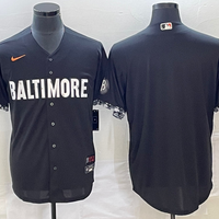 Men's Baltimore Orioles Black 2023 City Connect Replica Blank Jersey1