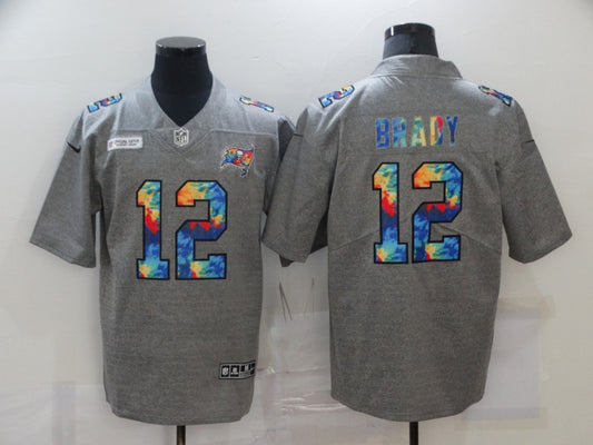 Men's Tampa Bay Buccaneers Tom Brady #12 Gray Player Game Jersey1