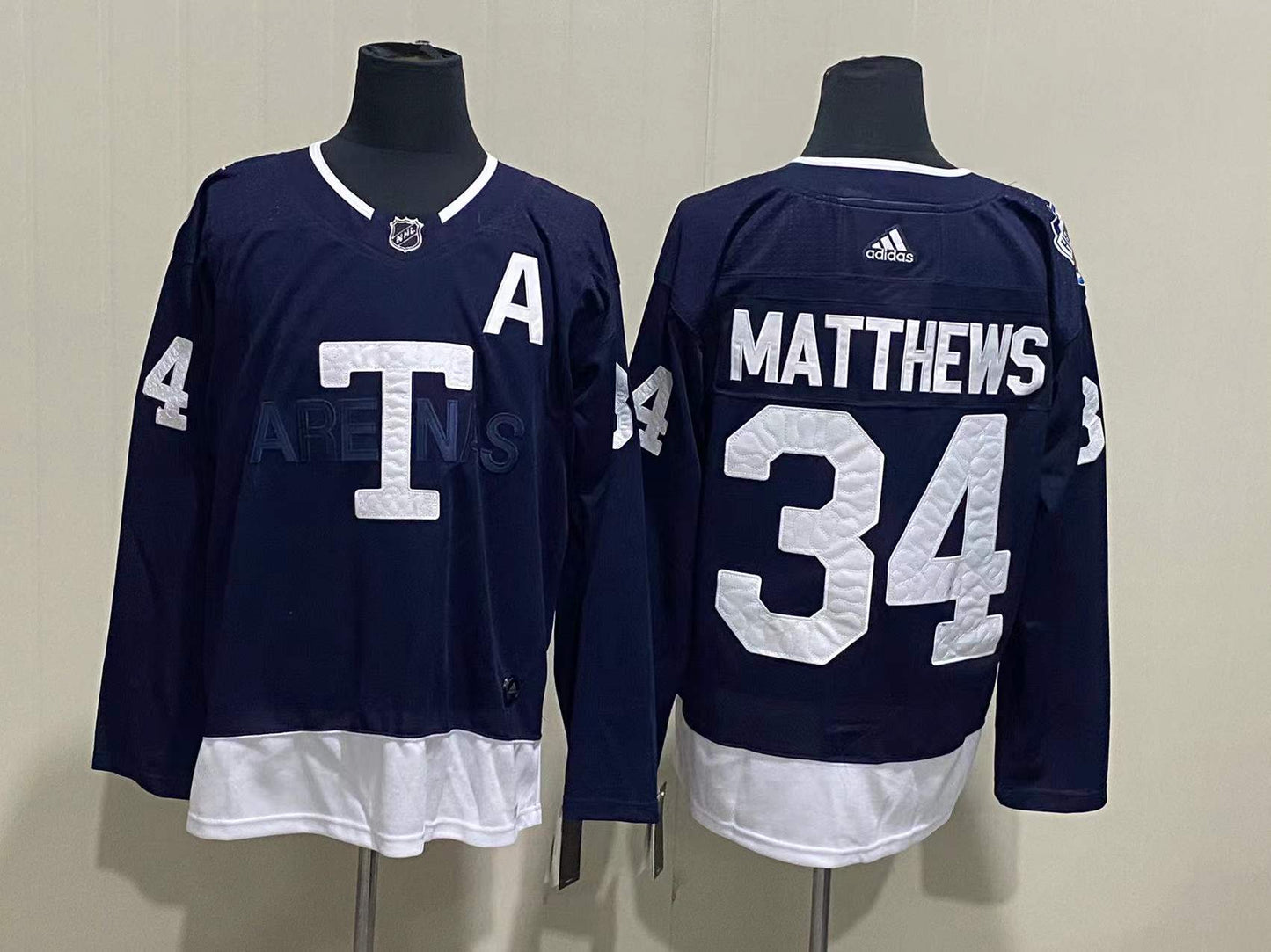 Men's Toronto Maple Leafs Auston Matthews #34 Blue Player Game Jersey1
