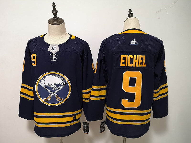 Men's Buffalo Sabres Jack Eichel #9 Navy Replica Player Jersey1