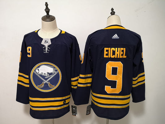 Men's Buffalo Sabres Jack Eichel #9 Navy Replica Player Jersey1