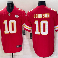 Men's Kansas City Chiefs Emmett Johnson #10 Red Team Game Jersey