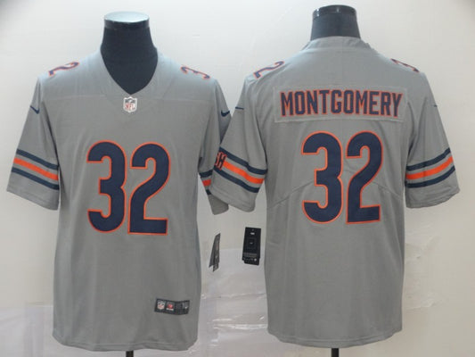 Men's Chicago Bears David Montgomery #32 Gray Game Jersey1