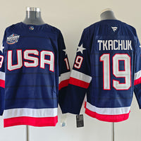 Men's United States 2025 4 Nations Face-Off Matthew Tkachuk #19 Fanatics Navy Breakaway Jersey