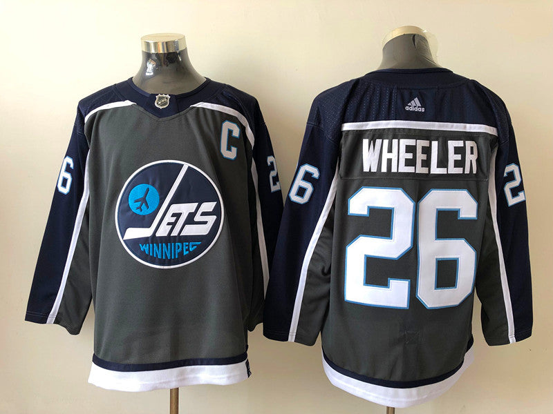 Men's Winnipeg Jets Blake Wheeler #26 Gray Player Jersey1