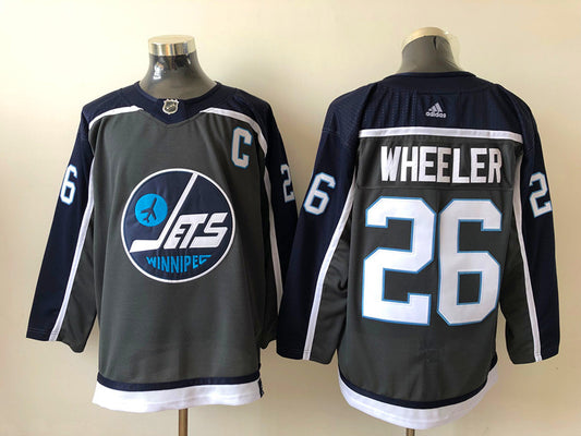 Men's Winnipeg Jets Blake Wheeler #26 Gray Player Jersey1
