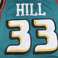 Men's Detroit Pistons Grant Hill 1998-99 Green Hardwood Classics Swingman Jersey1