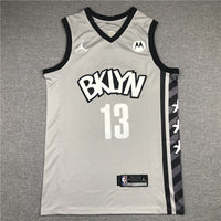 Men's Brooklyn Nets James Harden Charcoal 2020/21 Fast Break Replica Jersey1