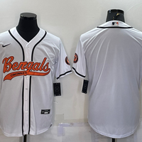 Men's Cincinnati Bengals White Blank Jersey1