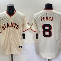 Men's San Francisco Giants Hunter Pence #8 Cream Home Replica Player Jersey