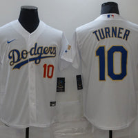 Men's Los Angeles Dodgers Justin Turner #10 White Fashion Stitched Jersey1