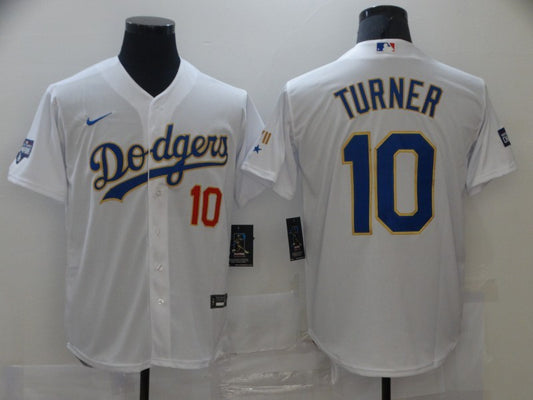 Men's Los Angeles Dodgers Justin Turner #10 White Fashion Stitched Jersey1