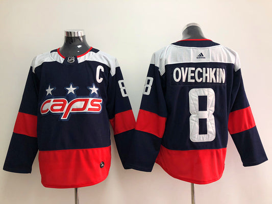 Men's Washington Capitals Alexander Ovechkin #8 Navy Home Breakaway Player Jersey1