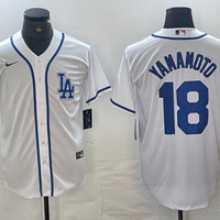 Men's Los Angeles Dodgers Yoshinobu Yamamoto #18 White Limited Player Jersey1