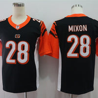 Men's Cincinnati Bengals Joe Mixon #28 Black Game Jersey2