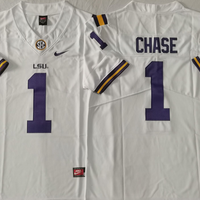 Men's LSU Tigers Ja'Marr Chase #1 White Game Jersey