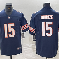 Men's Chicago Bears Rome Odunze #15 Navy 2024 NFL Draft First Round Pick Player Game Jersey1